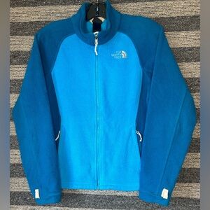 The North Face Two-Tone Blue Full-Zip Fleece Jacket Women’s Small